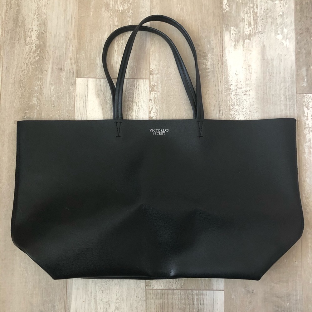 Victoria’s Secret tote bag  faux leather black